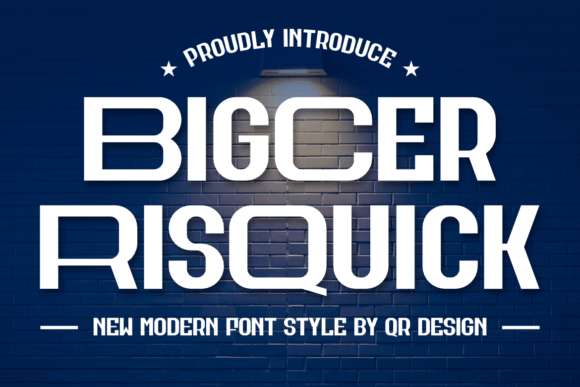 Bigcer Risquick Typeface for Bold Editorial Headers