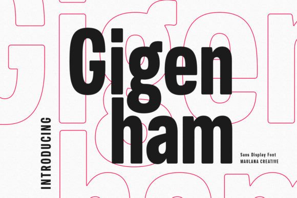 Gigenham: A Retro-Inspired Condensed Sans Serif Typeface