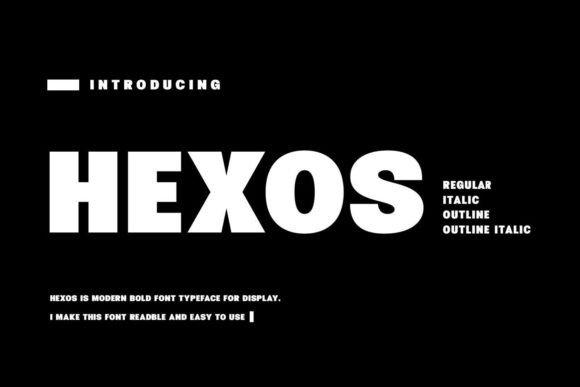 Hexos Typeface: Bold Sans Serif for Modern Branding