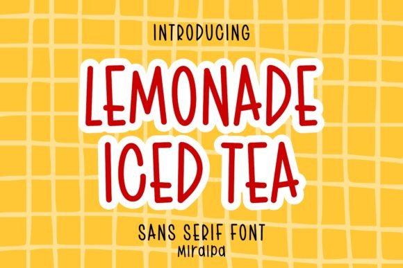 Lemonade Iced Tea Font for Branding