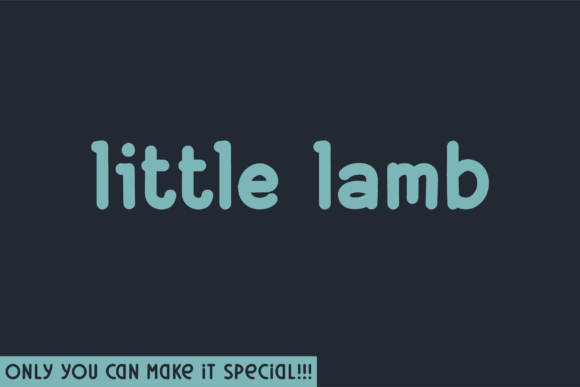 Little Lamb Font: Bold Sans Serif for Crafters