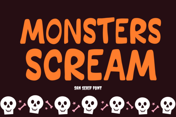 Monsters Scream Typeface for Editorial Design