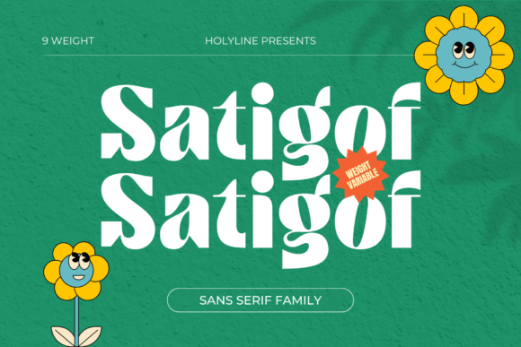 Satigof: The Playful Sans Serif Font for Bold Campaigns
